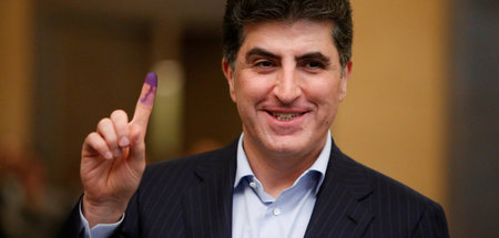 Der neue Präsident der kurdischen Autonomieregion im Nordirak Ne...