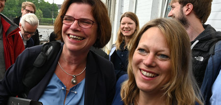 Spitzenkandidatinnen Kristina Vogt (Die Linke) und Maike Schaefe...