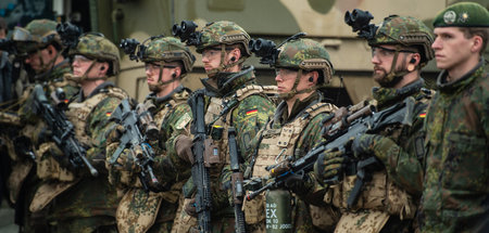 Bundeswehrsoldaten bei einer Übung (Munster, 6.12.2018)