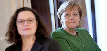 Andrea Nahles’ (l.) Rücktritt stellt »Groko« vor Zerreißprobe (m...