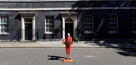Allein auf weiter Flur: Theresa May ist vom Tory-Vorsitz zurückg...