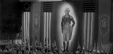 George Washington und Sternenbanner mit Hakenkreuzen: In den USA...