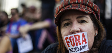 Bolsonaro raus! Generalstreik in Brasilien, hier in Curitiba