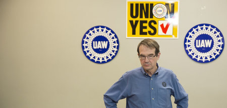 Bob King, Gewerkschaftspräsident der United Auto Workers bei ein...
