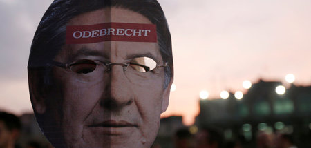 Protest gegen Verwicklung in Korruptionsaffäre Odebrecht: Demons...