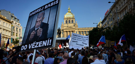 Proteste gegen den tschechischen Ministerpräsidenten Andrej Babi...