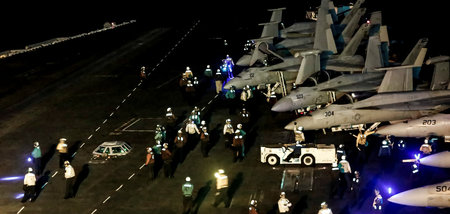 Kampfflieger auf der USS »Abraham Lincoln« am 14. Juni 2019 in d...