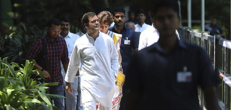Rückzug: Rahul Gandhi von der Kongresspartei Indiens ist mit Neu... Rückzug: Rahul Gandhi von der Kongresspartei Indiens ist mit Neu...
