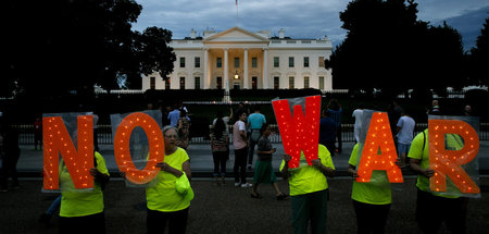 Friedensaktivisten vor dem Weißen Haus in Washington D. C. (20.6...