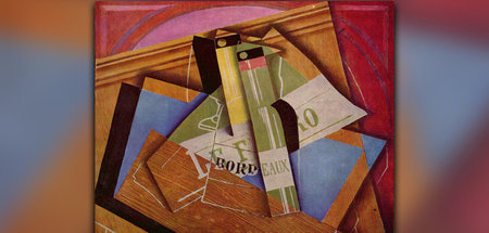 Juan Gris: »La Bouteille de Bordeaux«, Öl auf Leinwand, 1915