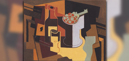 Juan Gris: »Flasche und Obstschale«, Öl auf Leinwand 1920