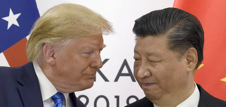 US-Präsident Donald Trump mit seinem chinesischen Amtskollegen X...