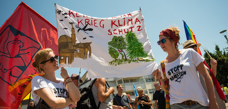 Demonstration gegen die Luftwaffenbasis Ramstein am Samstag