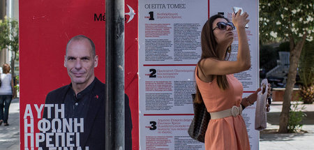 Selfie mit Varoufakis: Der frühere Finanzminister hat es mit sei