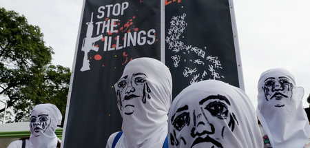 Proteste gegen den »Antidrogenkrieg« von Präsident Duterte währe... Proteste gegen den »Antidrogenkrieg« von Präsident Duterte währe...