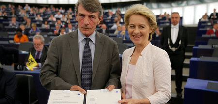 David-Maria Sassoli, Präsident des EU-Parlaments, gratuliert Urs...