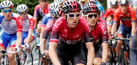 Früher Helfer, heute Siegfahrer: Geraint Thomas mit Mannschaft