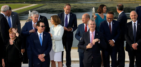 Gruppenfoto vom Treffen der Finanzminister und Notenbankchefs de...