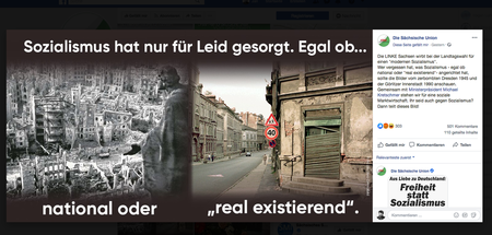 Gift aus der Fälscherküche der sächsischen Union: Screenshot vom...