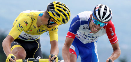 Wer gewinnt die Tour de France – Julian Alaphilippe (l.) oder Th...