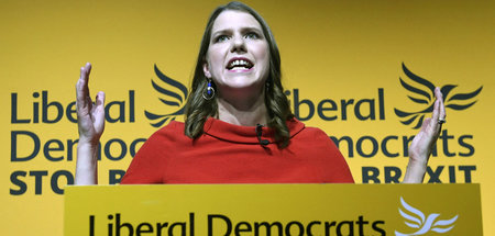 Jo Swinson nach ihrer Wahl zur Chefin der Liberaldemokraten