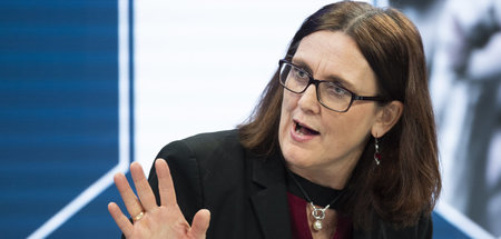 Harte Verhandlerin: EU-Handelkommissarin Cecila Malmström beim W