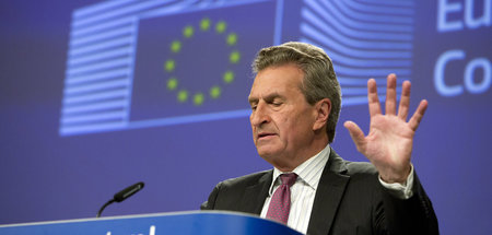 Haushaltskommissar Günther Oettinger (Brüssel, 24.7.2019)
