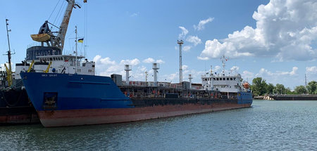 Der von der Ukraine im Hafen von Ismail festgehaltene russische ...