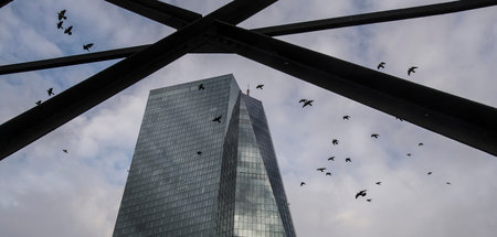 Der EZB-Turm in Frankfurt am Main (11.12.2018)