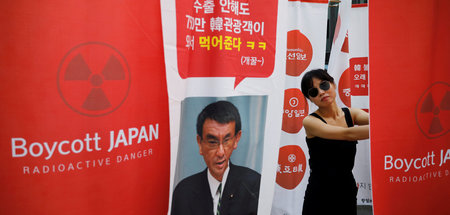 Protest vor der japanischen Botschaft in Seoul (3.8.2019)