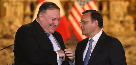 US-Außenminister Michael Pompeo und sein peruanischer Amtskolleg...