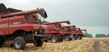 Mähdrescher in der Region Kiew (6. September 2010)