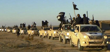 Konvoi von IS-Kämpfern in Syrien (undatiert)