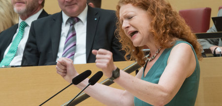 Margarete Bause am 21. Juli 2015 im Bayerischen Landtag