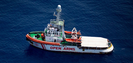 Das Rettungsschiff »Open Arms« der Hilfsorganisation »Proactiva