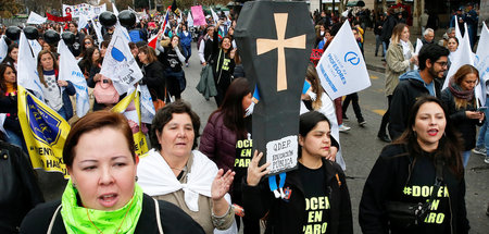 Wie hier am 6. Juni in Santiago de Chile, erfuhr der Streik der ...