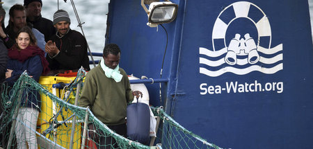 Die von Organisationen wie Sea Watch geretteten Migranten können