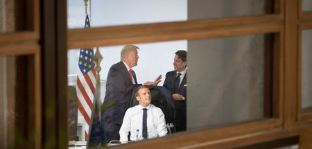 Us-Präsident Donald Trump, sein französischer Amtskollege Emmanu...