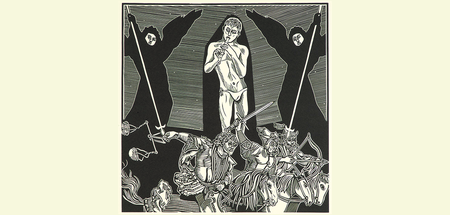 Reverenz vor Albrecht Dürer (Das Leben), 2019, Linolschnitt, 400