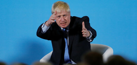 Der britische Premierminister Boris Johnson am 13. Juli in Colch... Der britische Premierminister Boris Johnson am 13. Juli in Colch...
