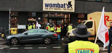 Seit Jahren protestieren Beschäftigte des Wombat’s City Hostels ...