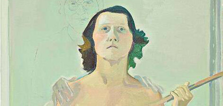 Maria Lassnig, Selbstporträt mit Stab, 1971 Maria Lassnig, Selbstporträt mit Stab, 1971