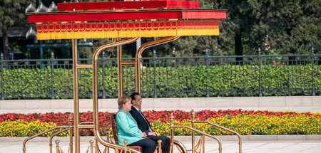 Empfang mit allen Ehren: Angela Merkel und der chinesische Premi...