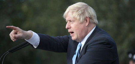 Ministerpräsident Boris Johnson am Sonntag in West Yorkshire Ministerpräsident Boris Johnson am Sonntag in West Yorkshire