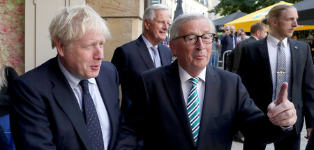 Boris Johnson und Jean-Claude Juncker am Montag in Luxemburg