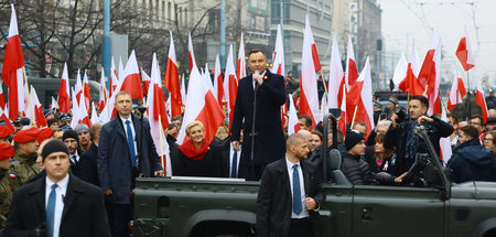Polens Staatspräsident Andrzej Duda von der Regierungspartei PiS...