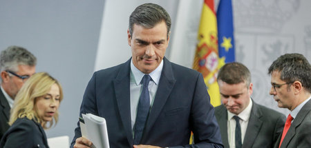 Spaniens Ministerpräsident Pedro Sánchez am Dienstag in Madrid Spaniens Ministerpräsident Pedro Sánchez am Dienstag in Madrid