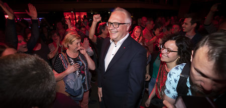 Peter Mertens, Vorsitzender der Partei der Arbeit Belgiens, nach...