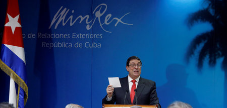 Kubas Außenminister Bruno Rodríguez am Freitag in Havanna