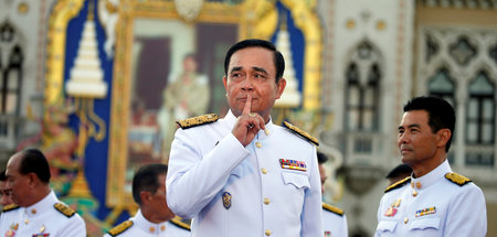 In Bedrängnis: Thailands Premierminister Prayuth Chan-ocha bei e... In Bedrängnis: Thailands Premierminister Prayuth Chan-ocha bei e...